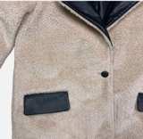 WeWoreWhat Faux Fur Blazer Ivory/Black - Image 2