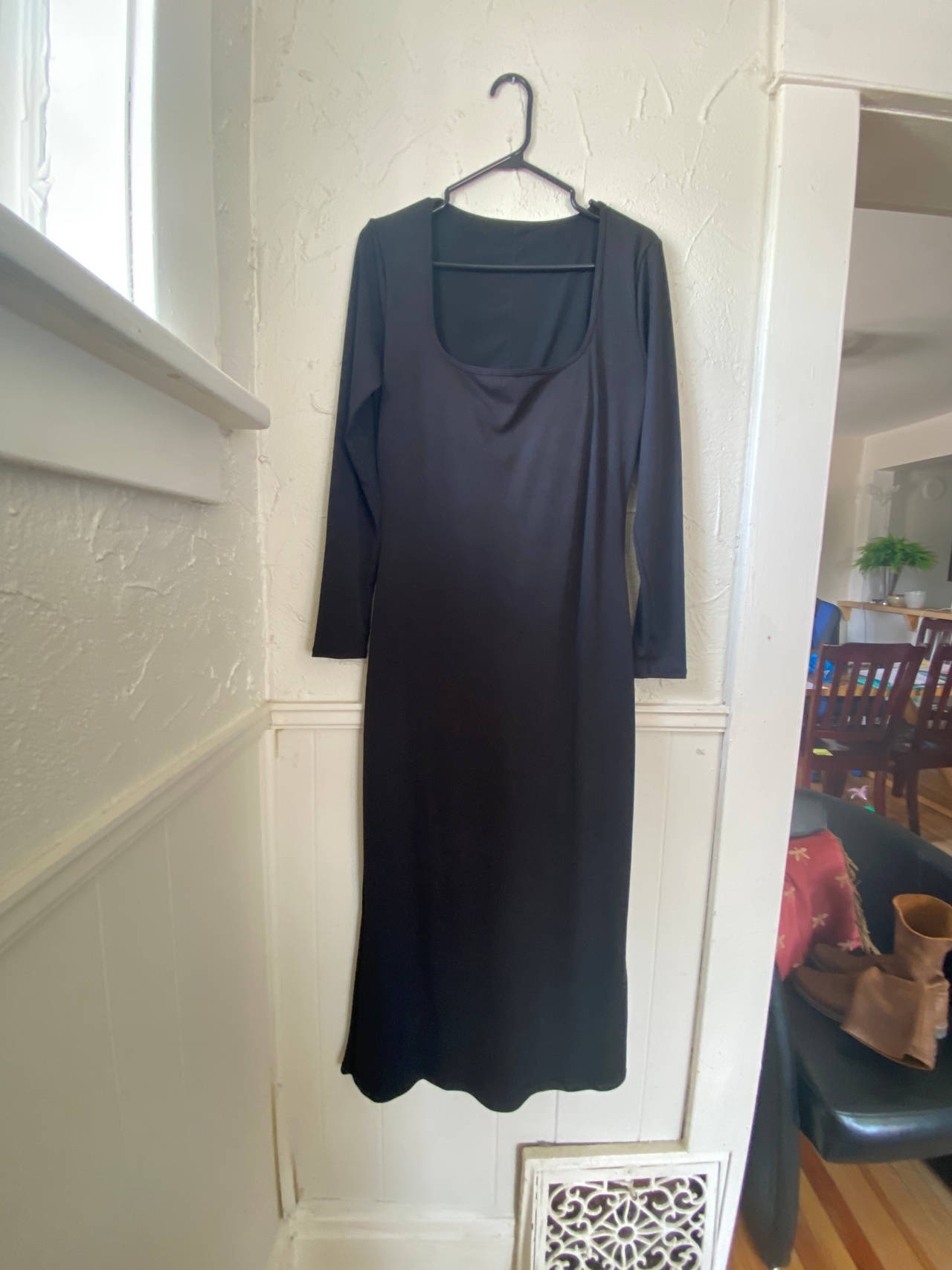 POPILUSH SHAPE WEAR Long Sleeve Maxi Dress