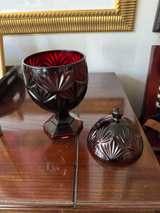 Vintage Ruby Red Glass Candy Dish - Image 3