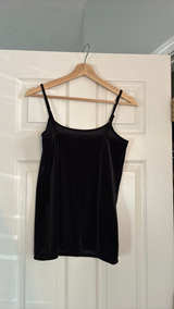 Black Velvet Spaghetti Strap Dress - Image 3