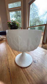 Milk Glass Compote Dish - Image 2