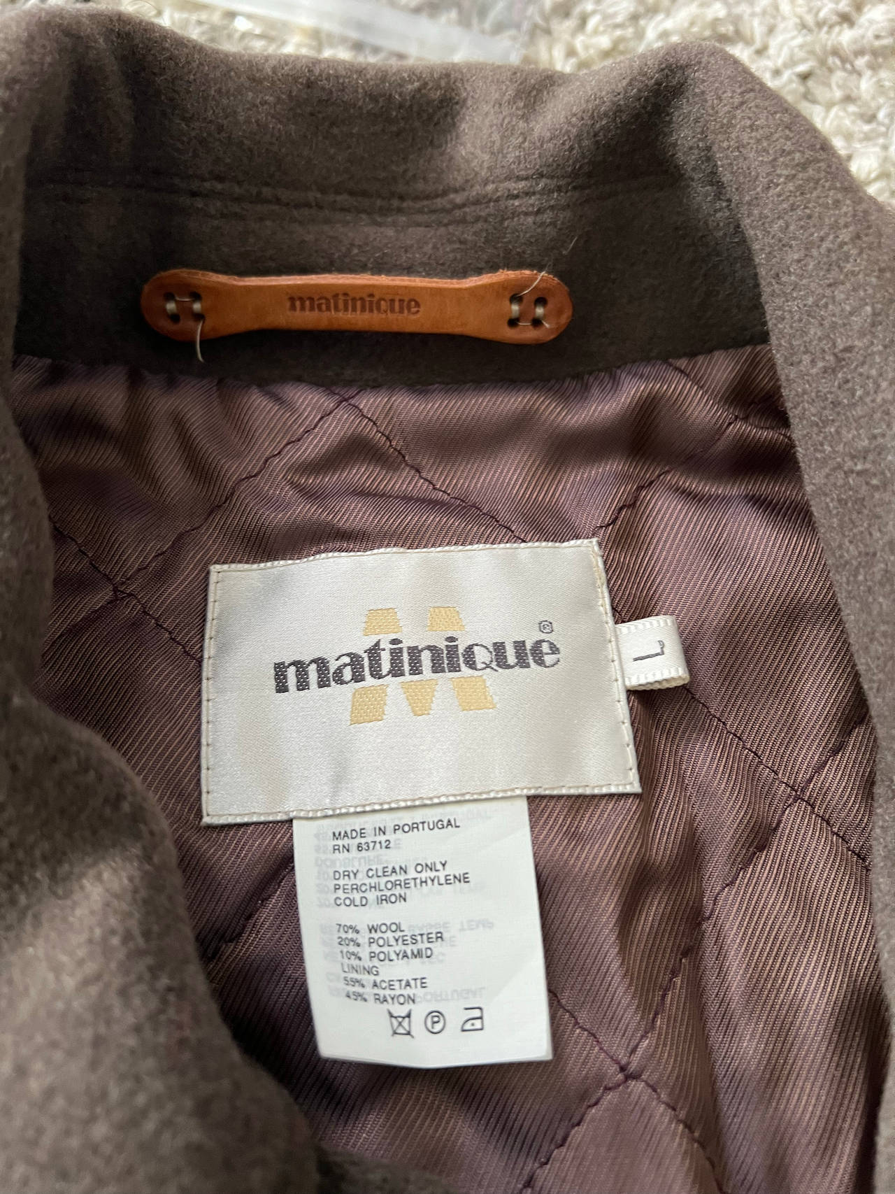 Matinique Wool Blend Coat Men’s L