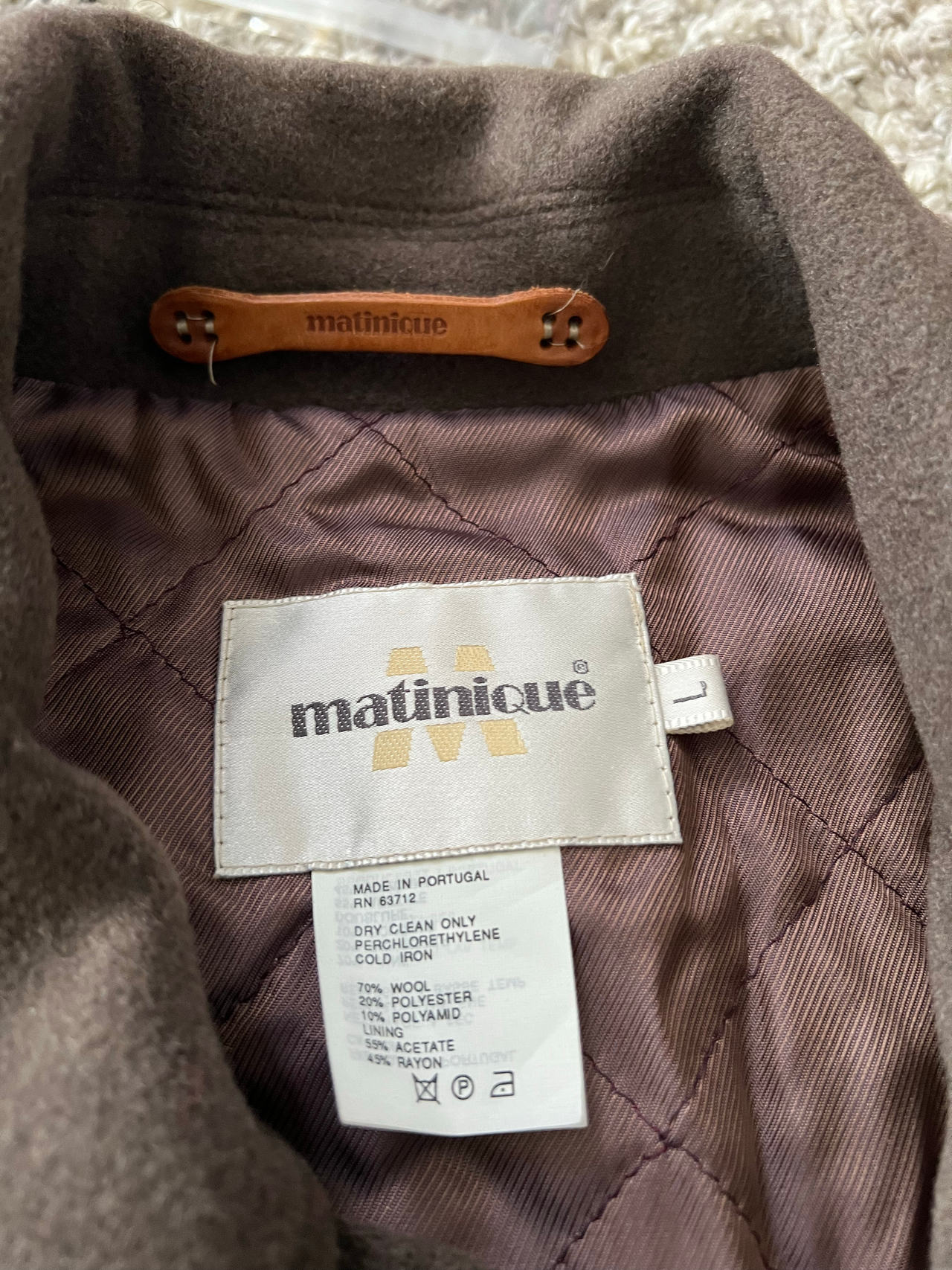 Matinique Wool Blend Coat Men’s L