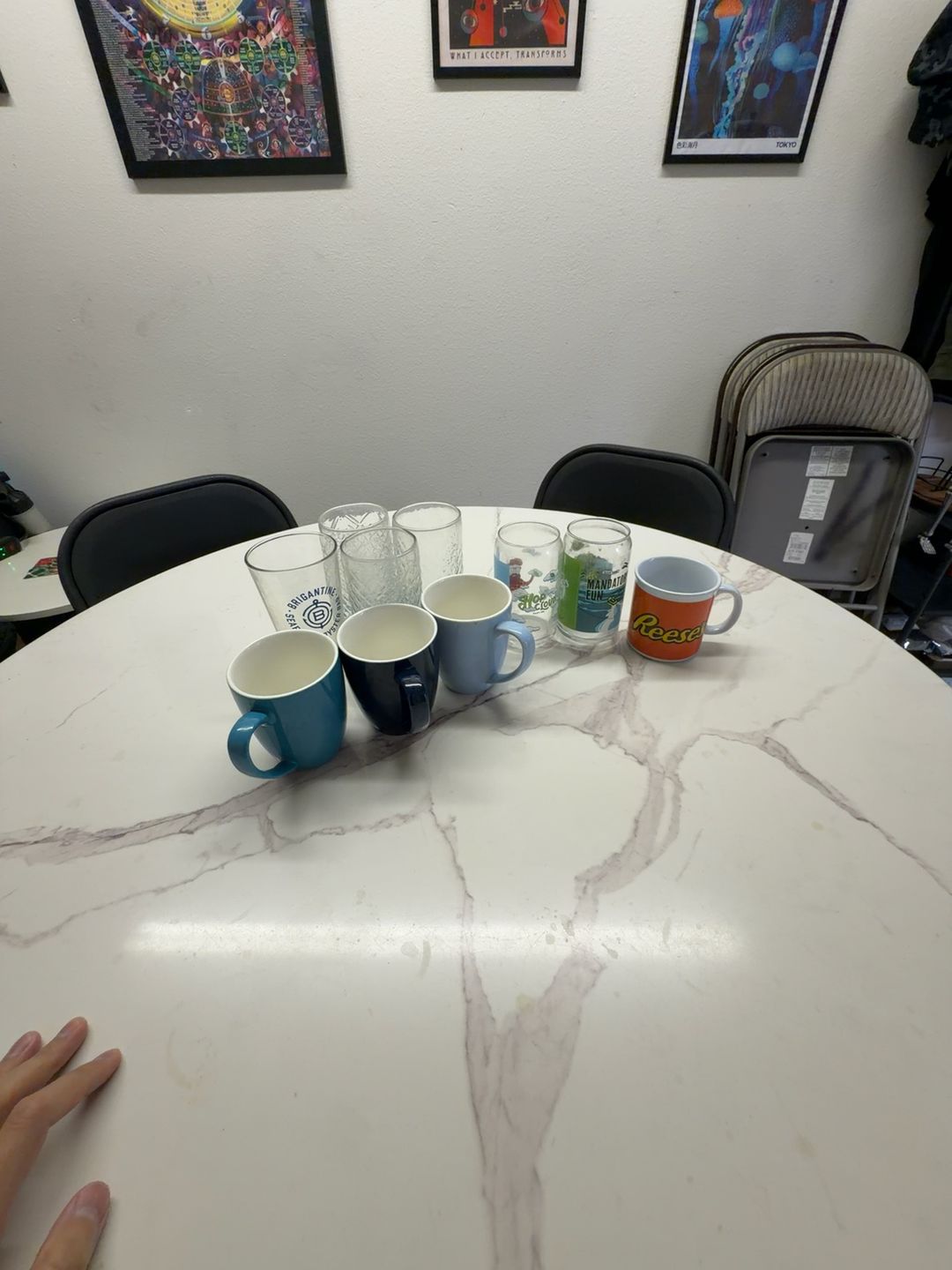 Assortment of Drinking Glasses and Mugs