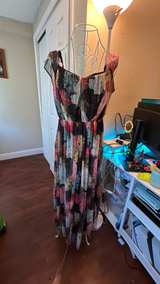 Floral Mesh Maxi Dress with Glitter Detail - Image 2