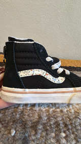 Vans Sk8-Hi Zip Toddler Black Floral : size 7 - Image 2