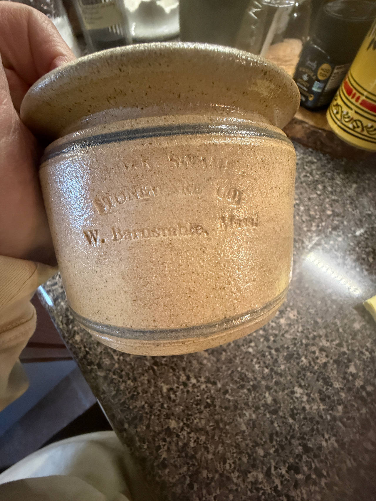 West Barnstable Stoneware Co. Small Crock
