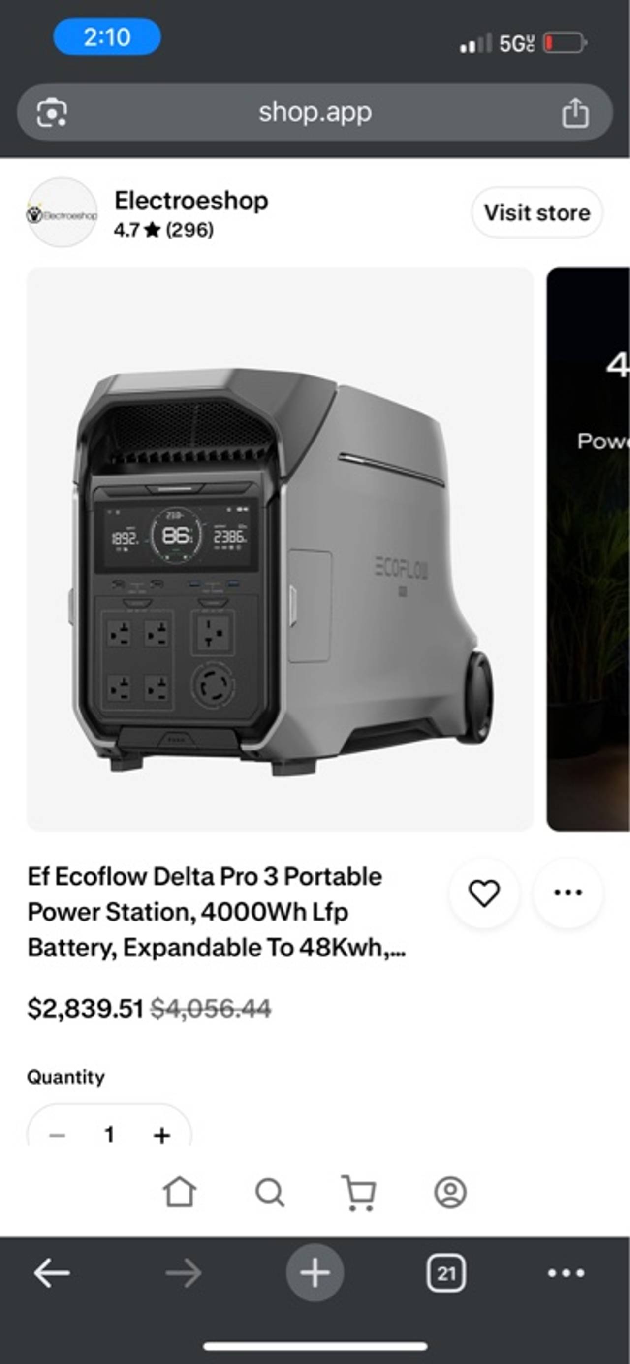EcoFlow Delta Pro 3 Portable Power Station 4000Wh