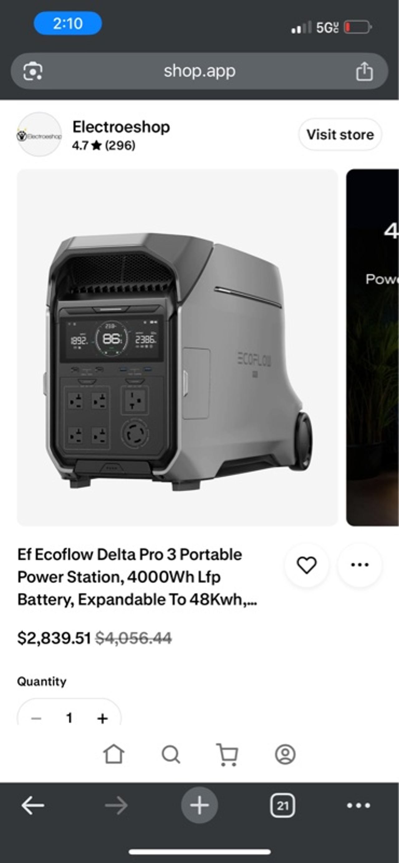 EcoFlow Delta Pro 3 Portable Power Station 4000Wh