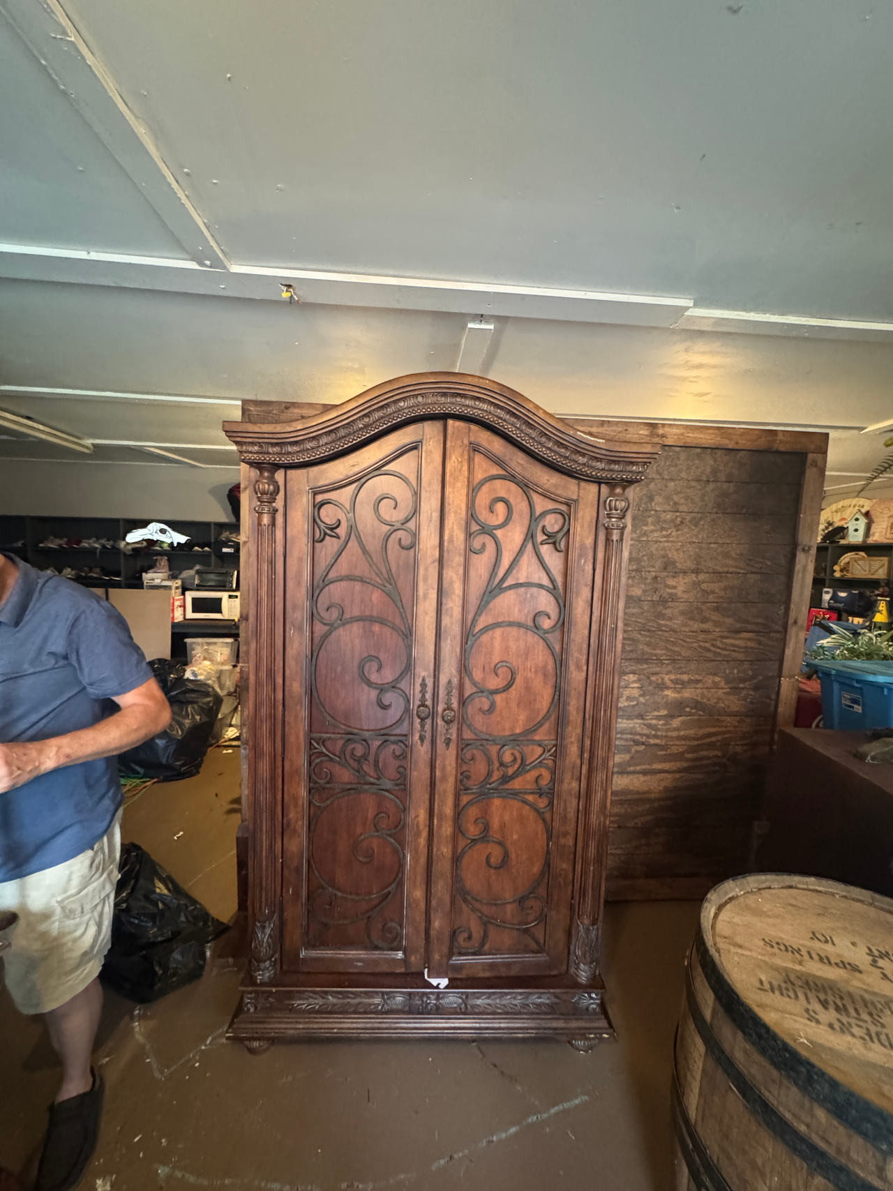 Ornate Wooden Armoire