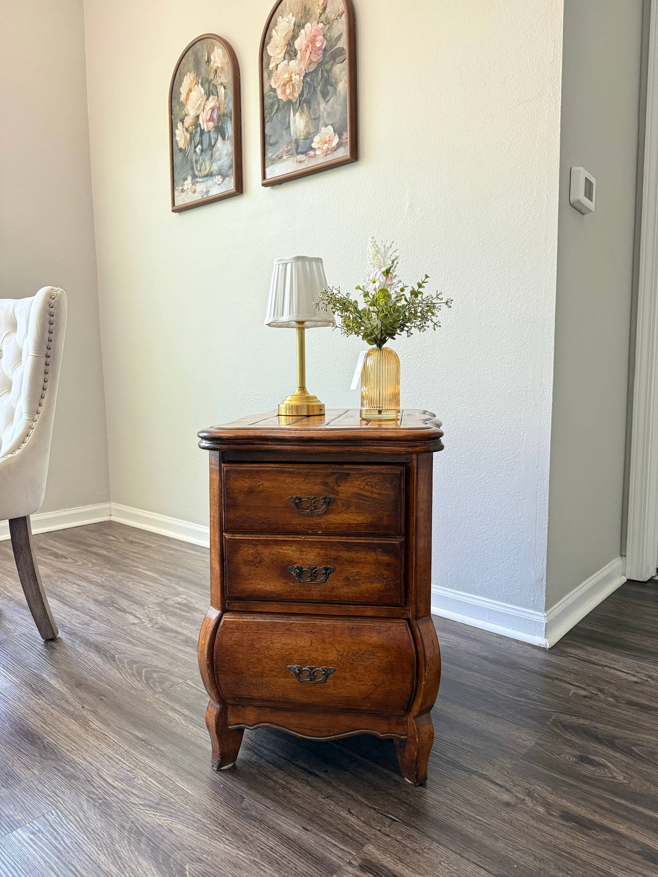 Vintage French Provincial 2-Drawer Nightstand