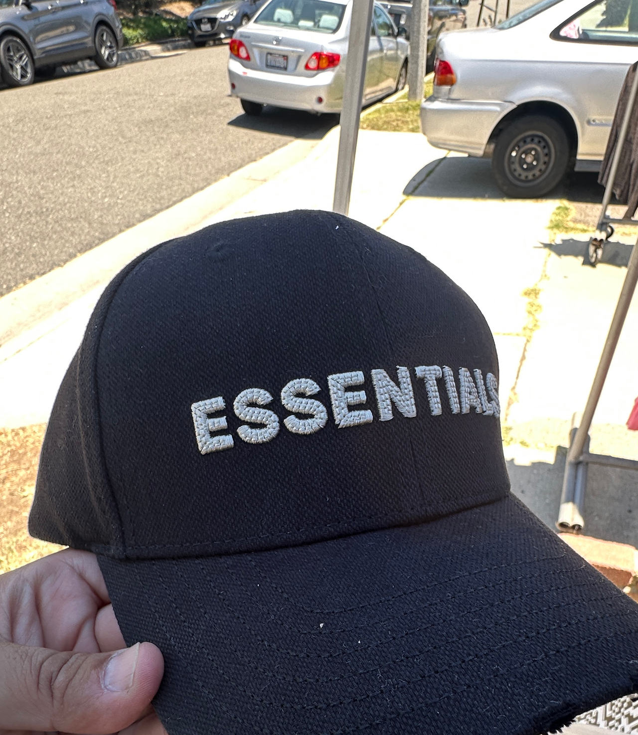 Fear of God Essentials Logo Hat Black