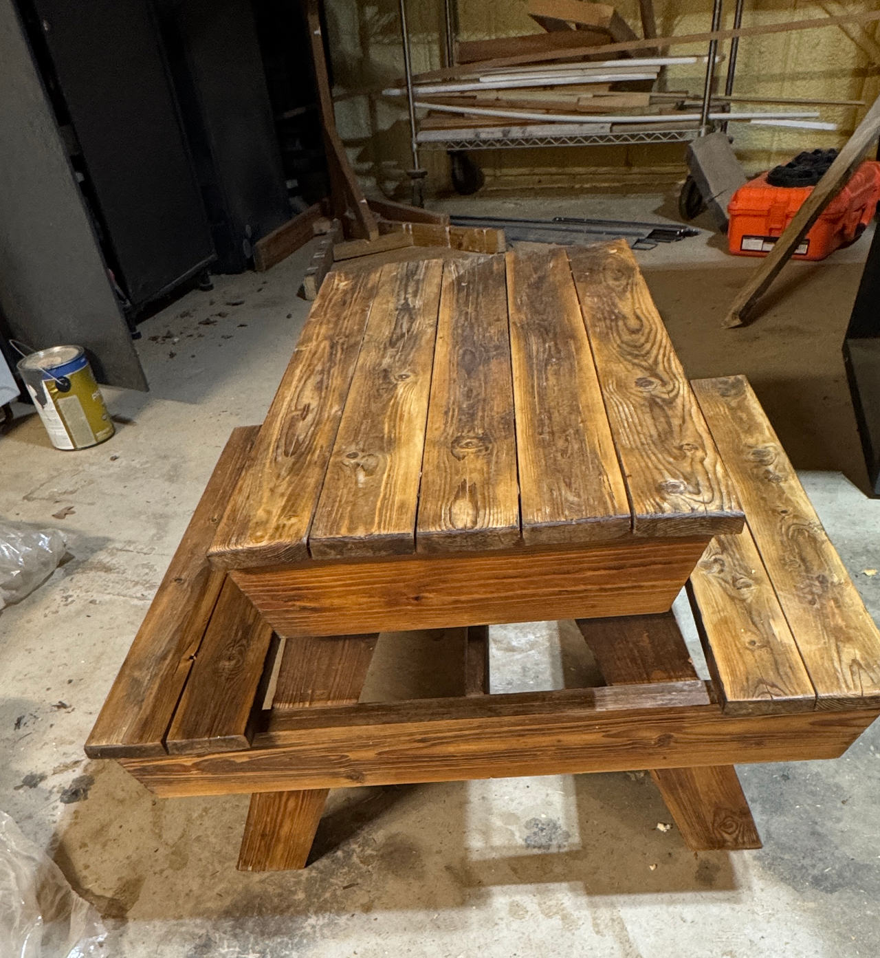 Handmade Wooden Kids Picnic Table
