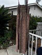 (LIKE NEW) A New Day Geometric Striped Smocked Maxi Dress - Image 3