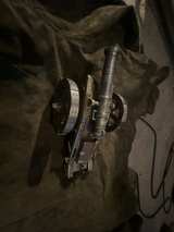 Vintage Decorative Brass & Wood Cannon Radio - Image 1
