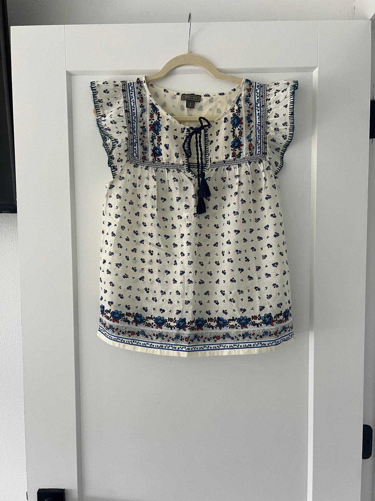 Women’s Boho Floral Peasant Blouse