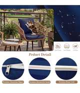 VineBreeze 4pcs Outdoor Patio Cushion Covers Replacement 24" - Image 4