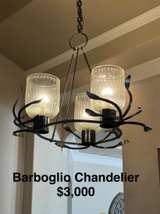 Jan Barboglio 3-Light Iron Chandelier - Image 1