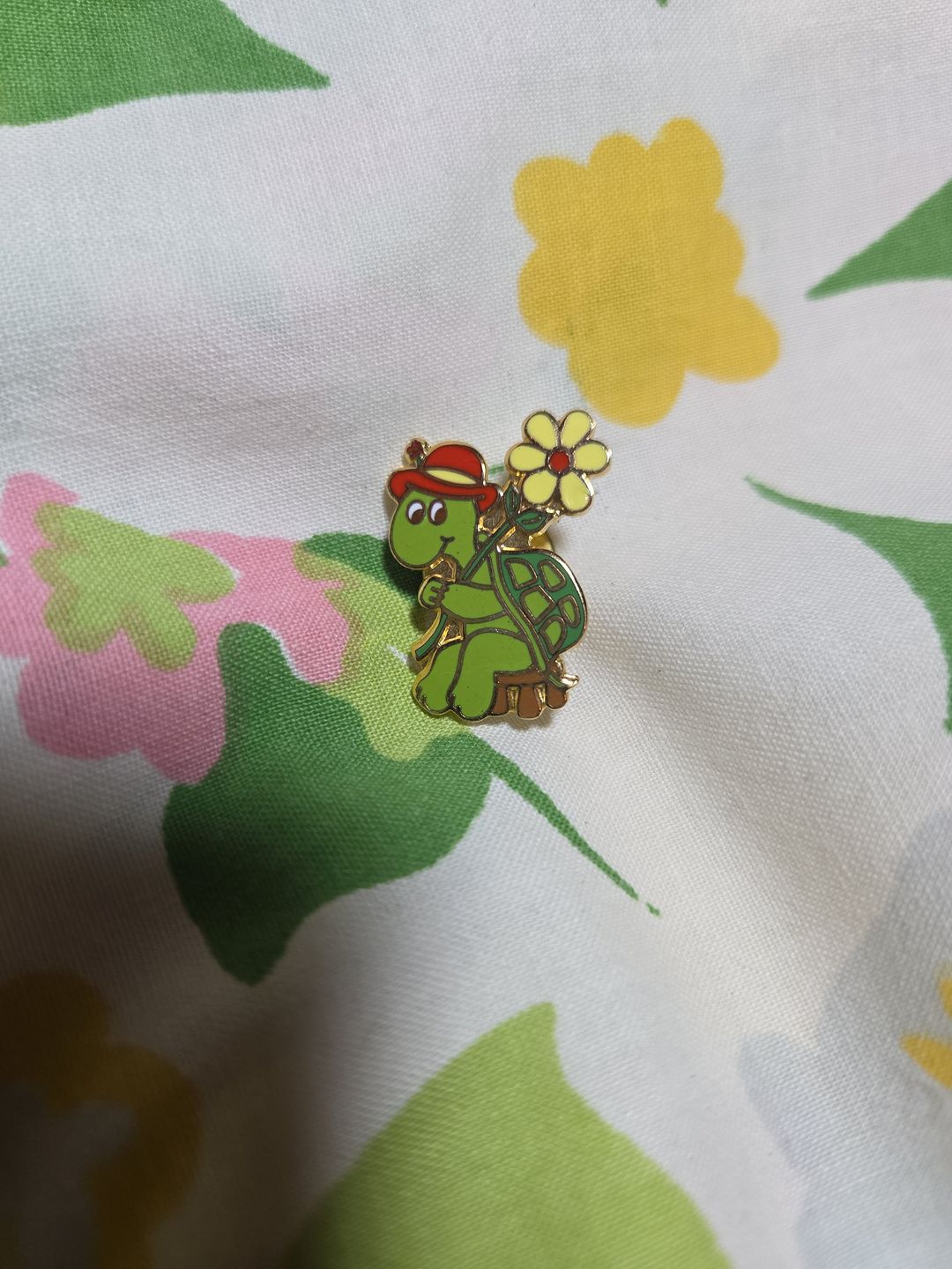 Vintage Hallmark Turtle with Flower Pin