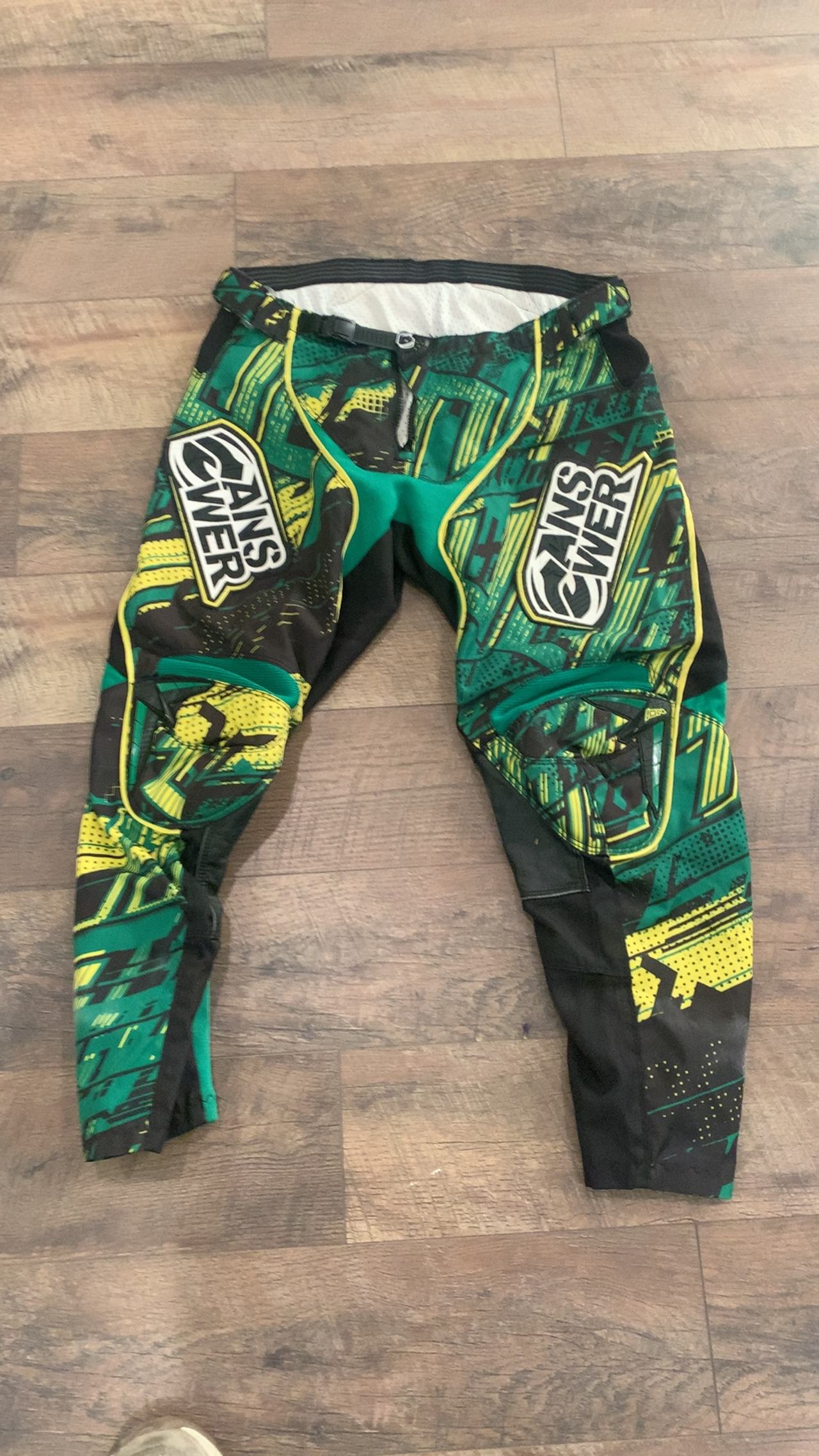 Answer Racing Elite Discord Pants Blue/Acid Green