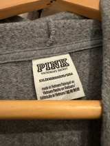 Victoria's Secret Pink Gray Hoodie with Multicolor Logo XXL - Image 2