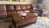 Massive Custom Genuine Leather Sectional - 17ft x 14ft - Image 2