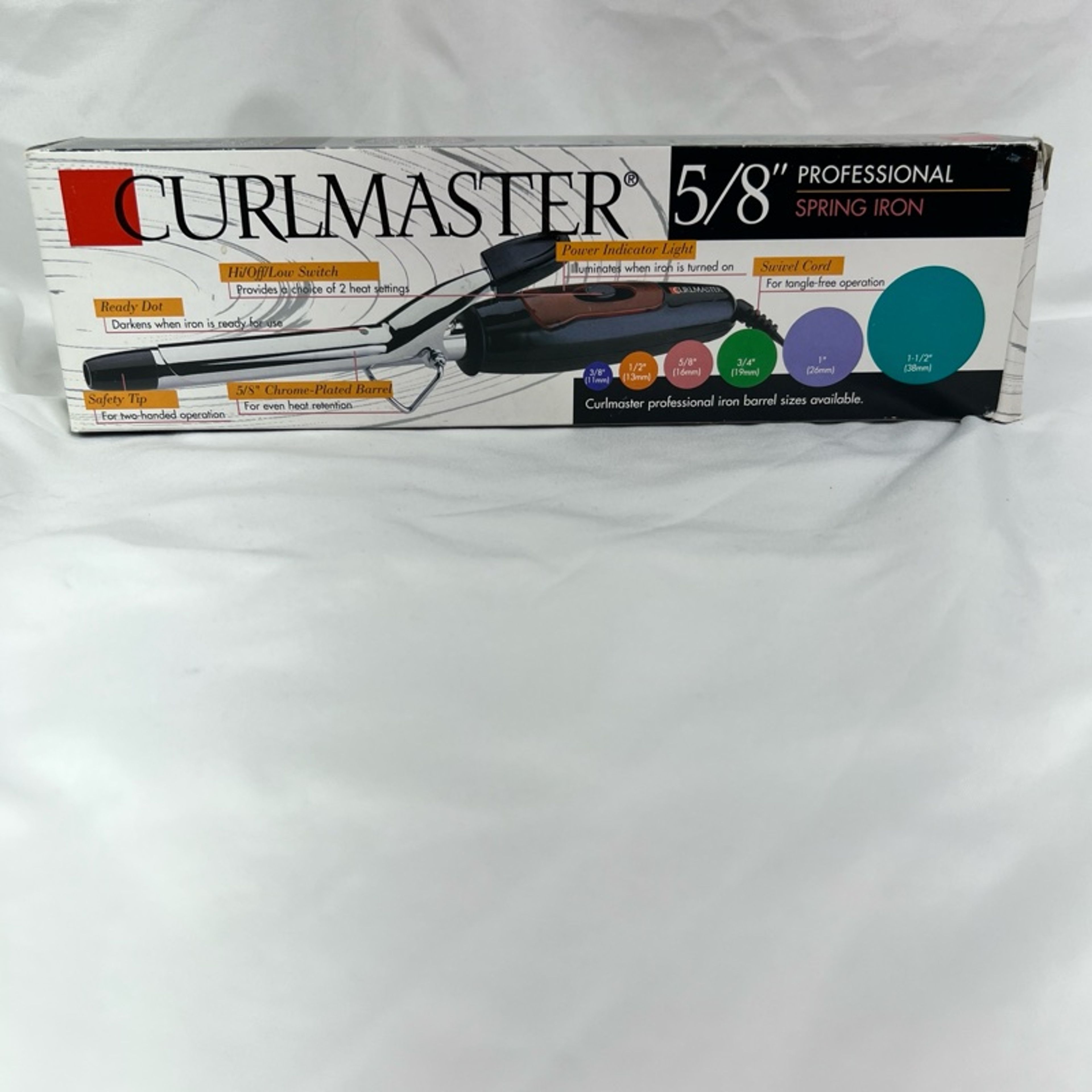 Curlmaster 5/8 Professional Spring Curling Iron Y2K Retro Salon Tool