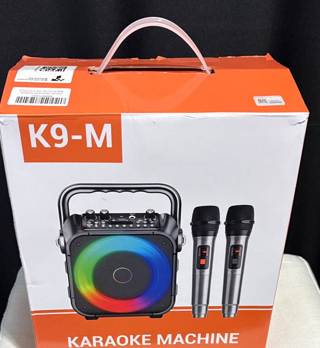 K9-M Portable Karaoke Machine with 2 Wireless Microphones