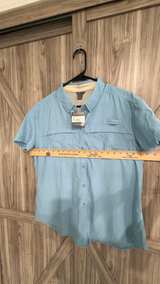 New Eddie Bauer Women's Mountain Short Sleeve Shirt large light blue - Image 6