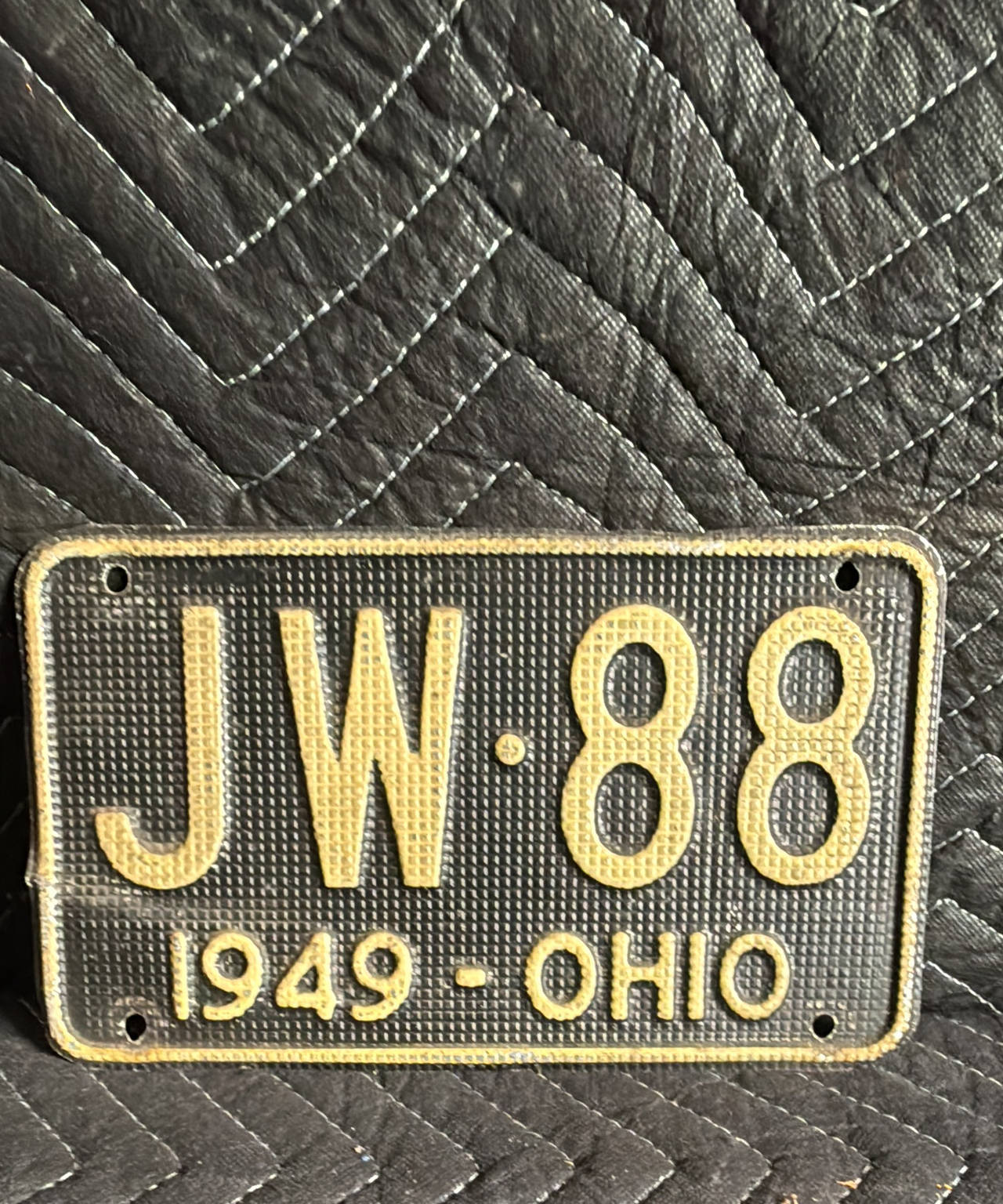 1949 Ohio License Plate JW-88