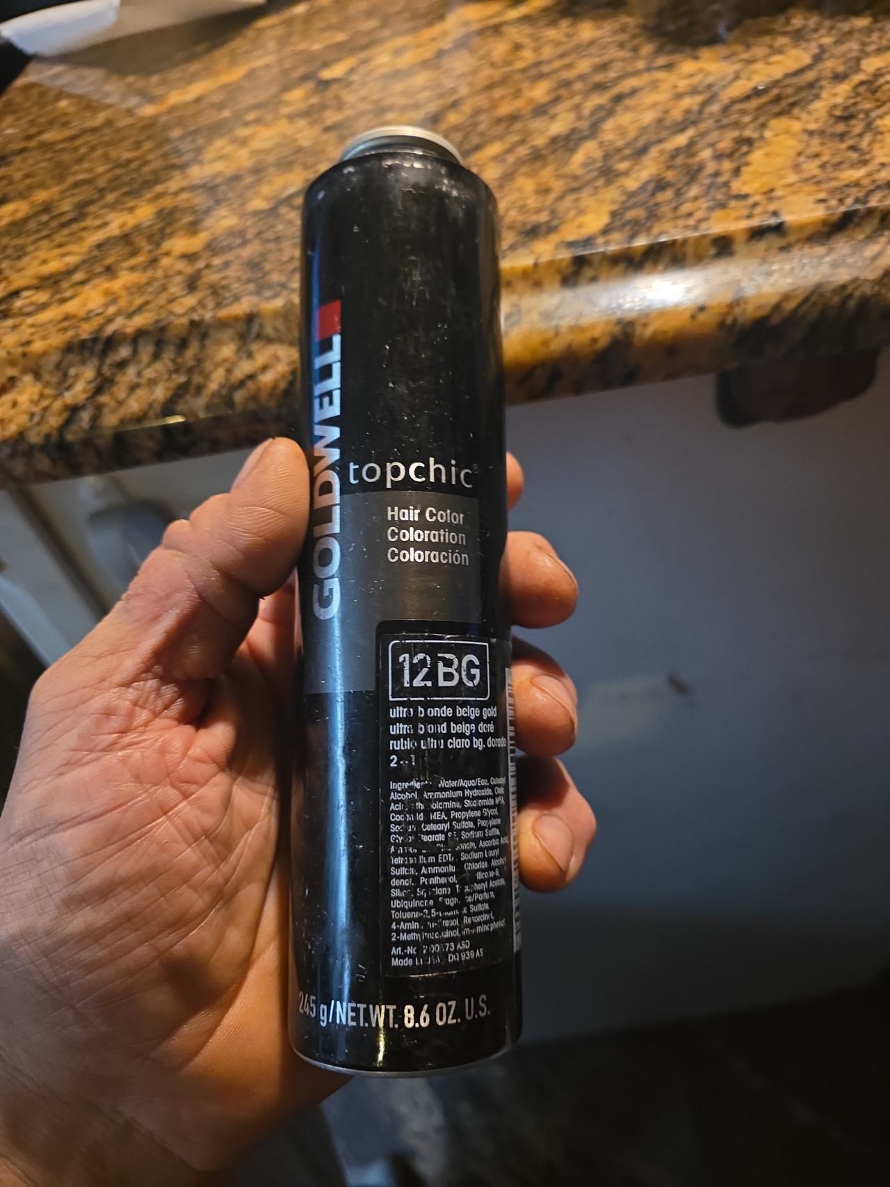 Goldwell Topchic Hair Color Canister 12BG Ultra Blonde Beige Gold
