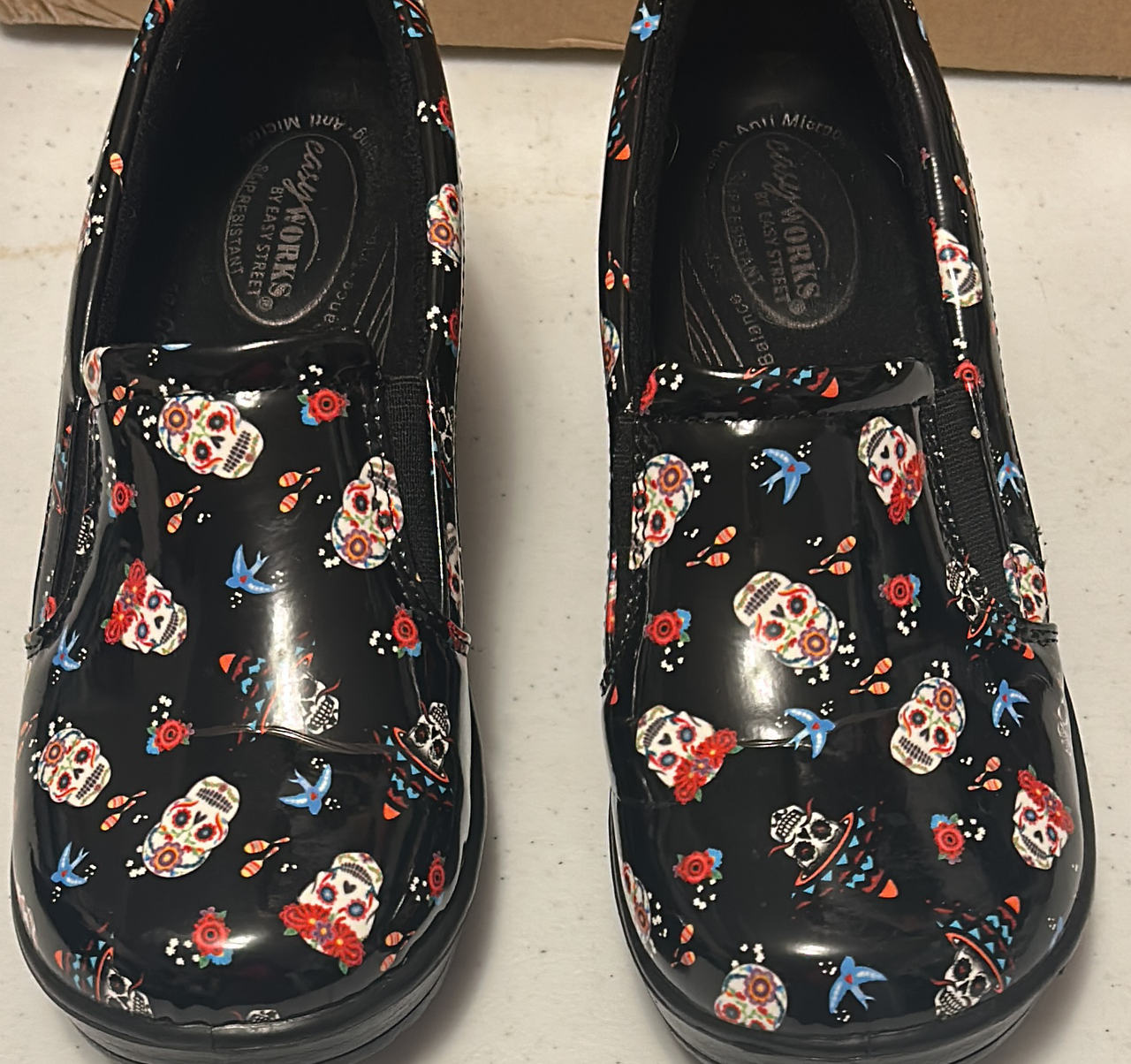 Easy Works by Easy Street Lyndee Sugar Skull Clogs
