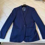 Politix Men's Navy Blue Suit Jacket and Pants (Medium) - Image 1