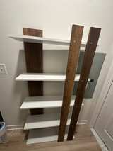 Modern Wood Bookcase Storage Rack with Open Shelves (Walnut) - Image 2