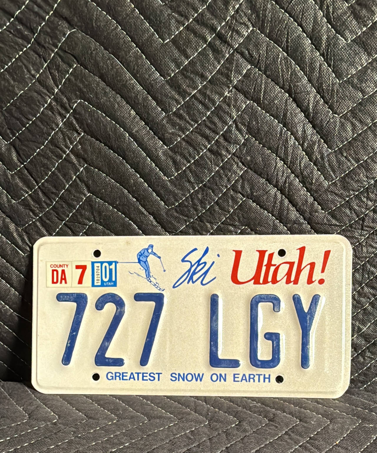 Utah Ski Utah License Plate 727 LGY