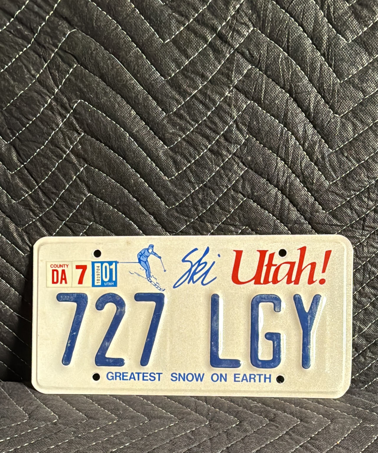 Utah Ski Utah License Plate 727 LGY