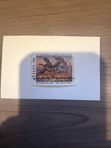 1993 Georgia Waterfowl Conservation Stamp Butler Island Old Rice Mill signed - Image 1
