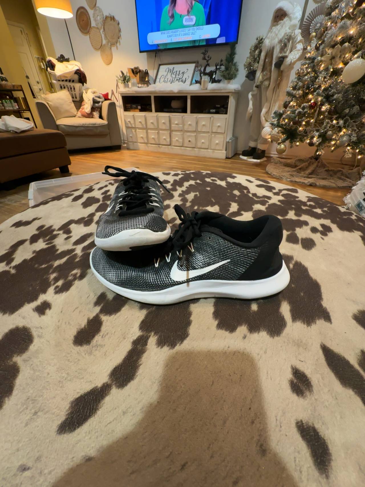 Nike Flex 2018 RN Black/White Running Shoes Mens Size 8/womens 9.5