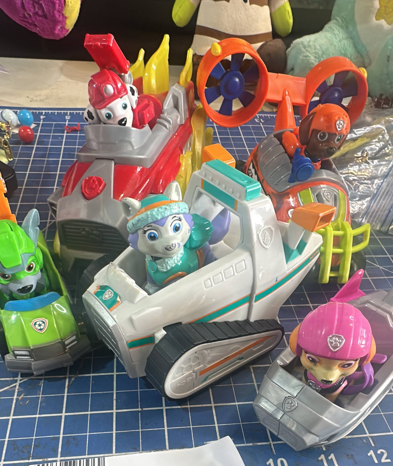 PAW Patrol action, figure vehicle lot Everest, sky, Marshall, Zuma, Rocky 29358