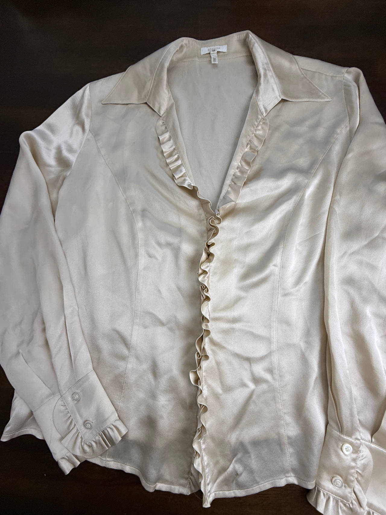 Escada Silk Ruffle Front Blouse size 44