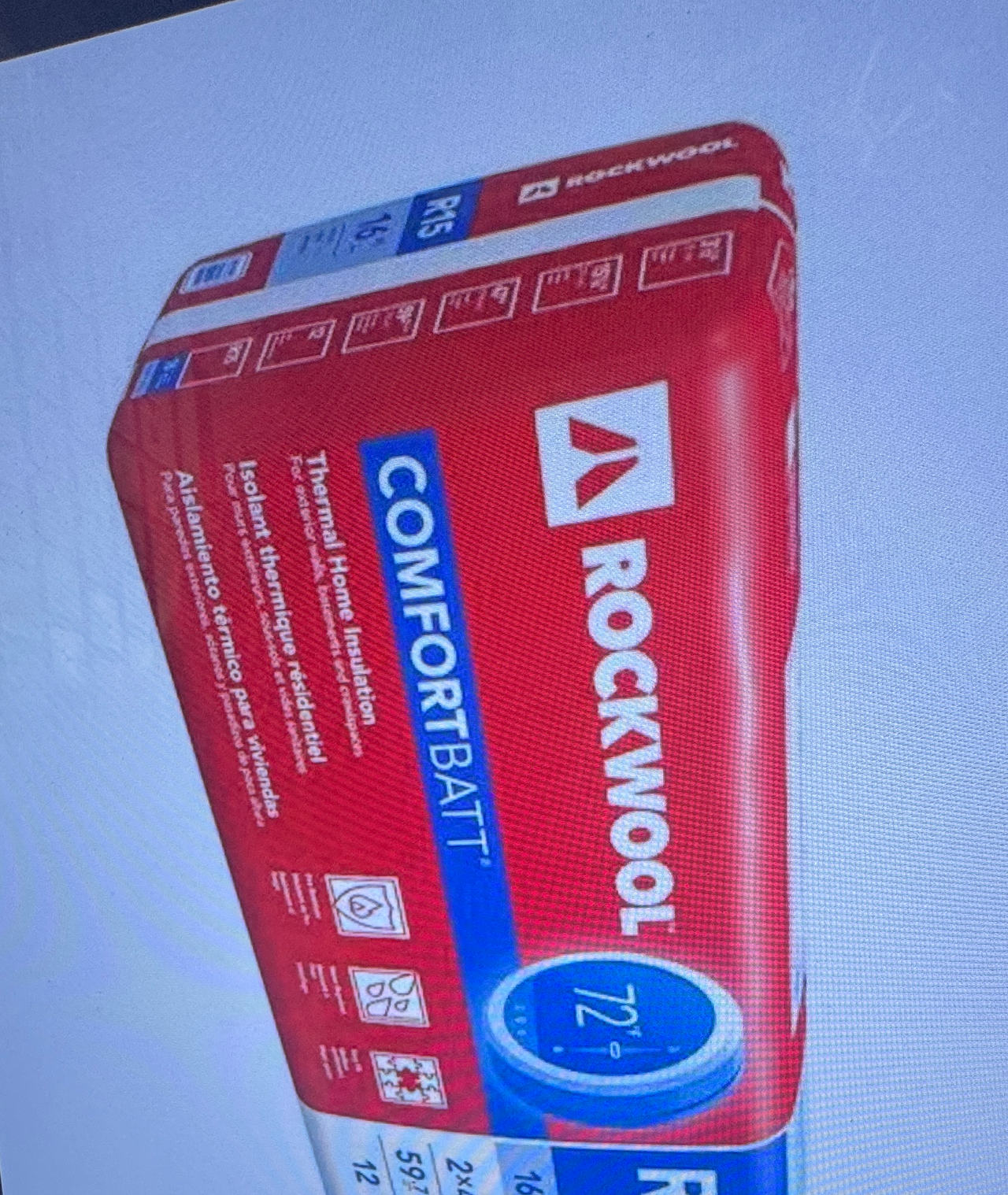 12 Bags Rockwool Comfortbatt R15 Stone Wool Insulation