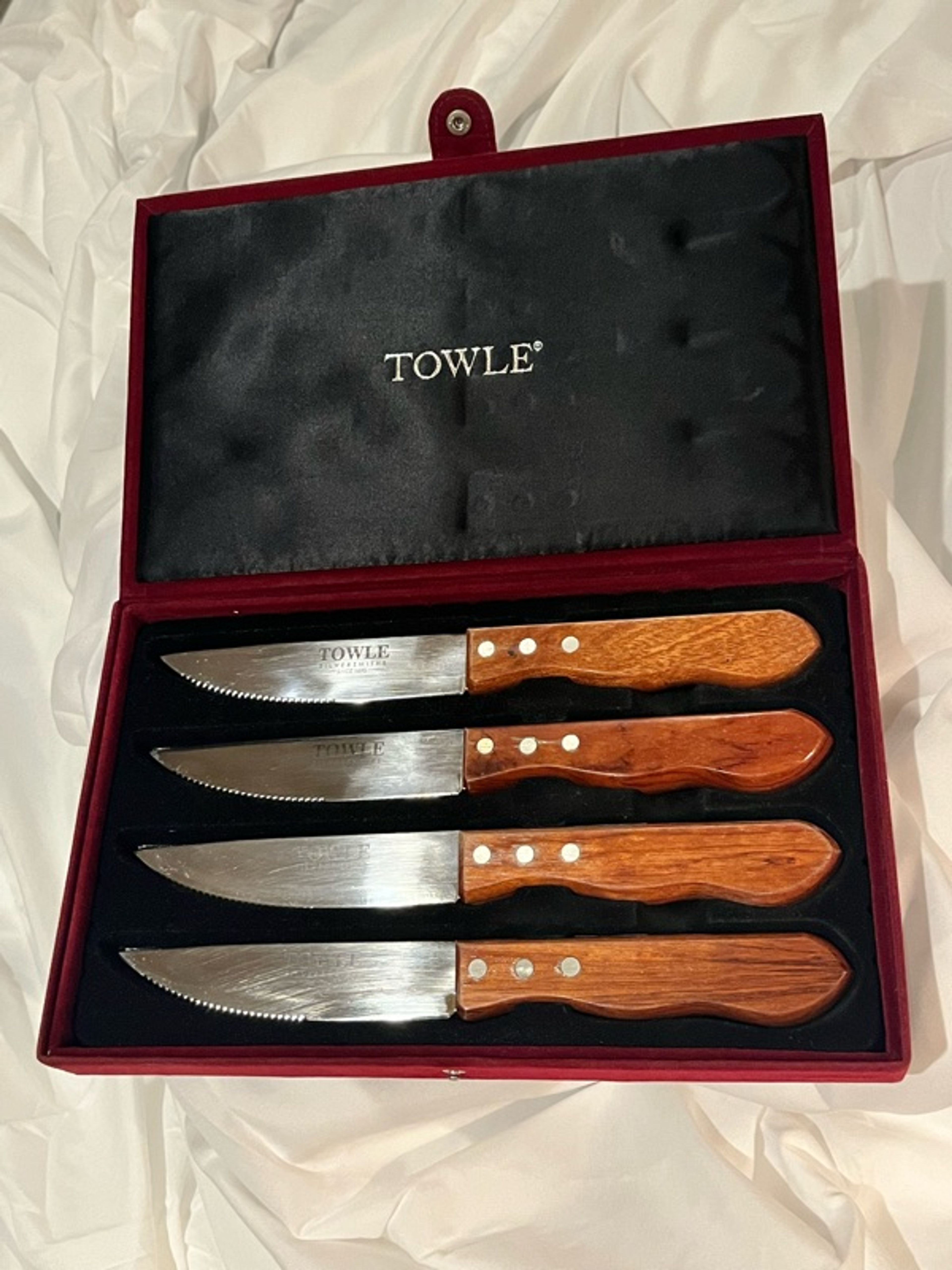 Tramontina Porterhouse 5-Piece Steak Knife Set with Rosewood Handles