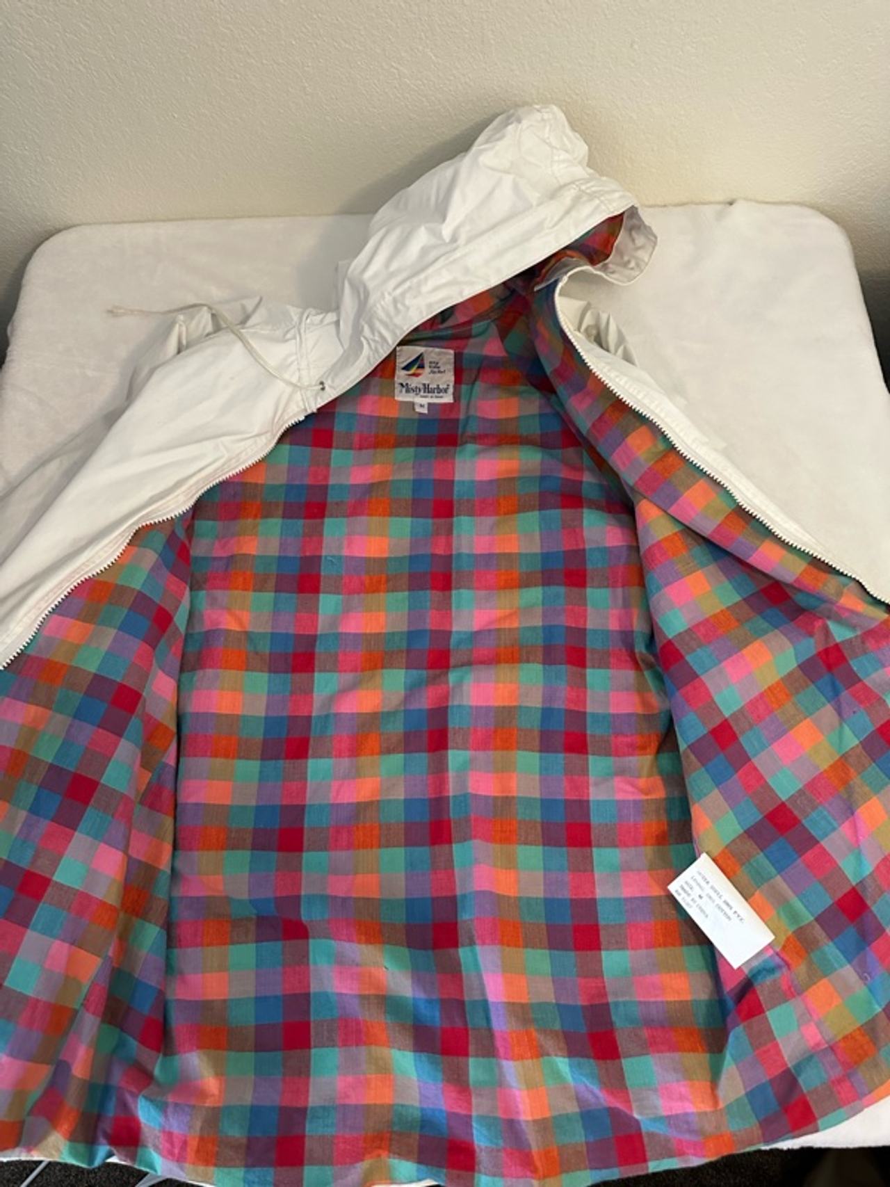 Misty Harbor Y2K White PVC Rain Jacket