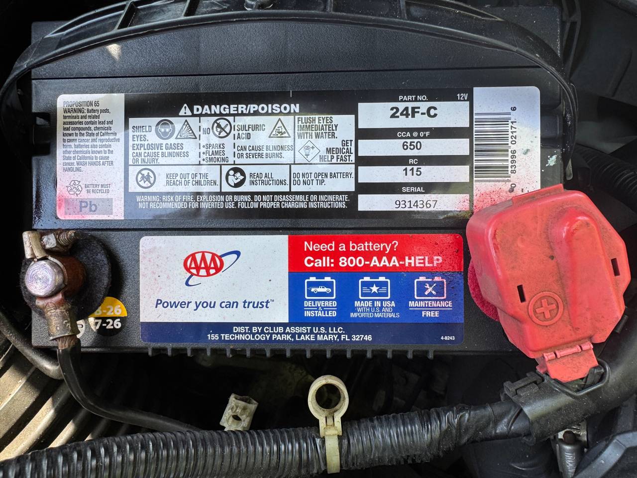 24F Auto Battery (AAA) Brand new on 4/15/26