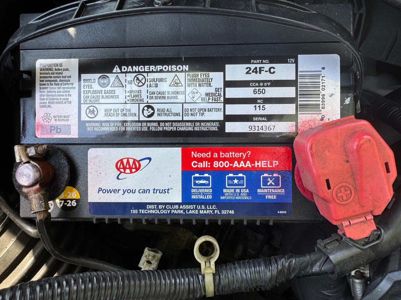 24F Auto Battery (AAA) Brand new on 4/15/26
