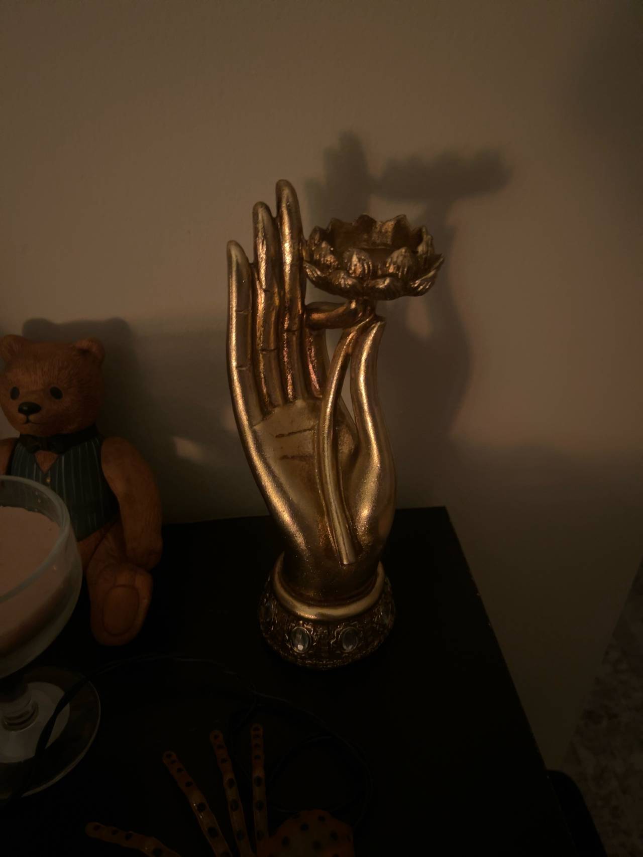 Buddha Hand Lotus Candle Holder