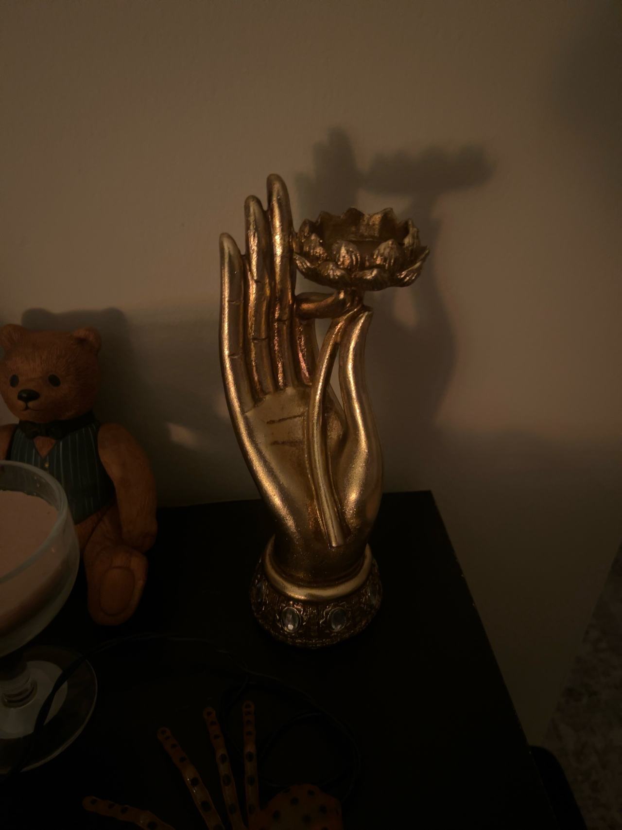 Buddha Hand Lotus Candle Holder