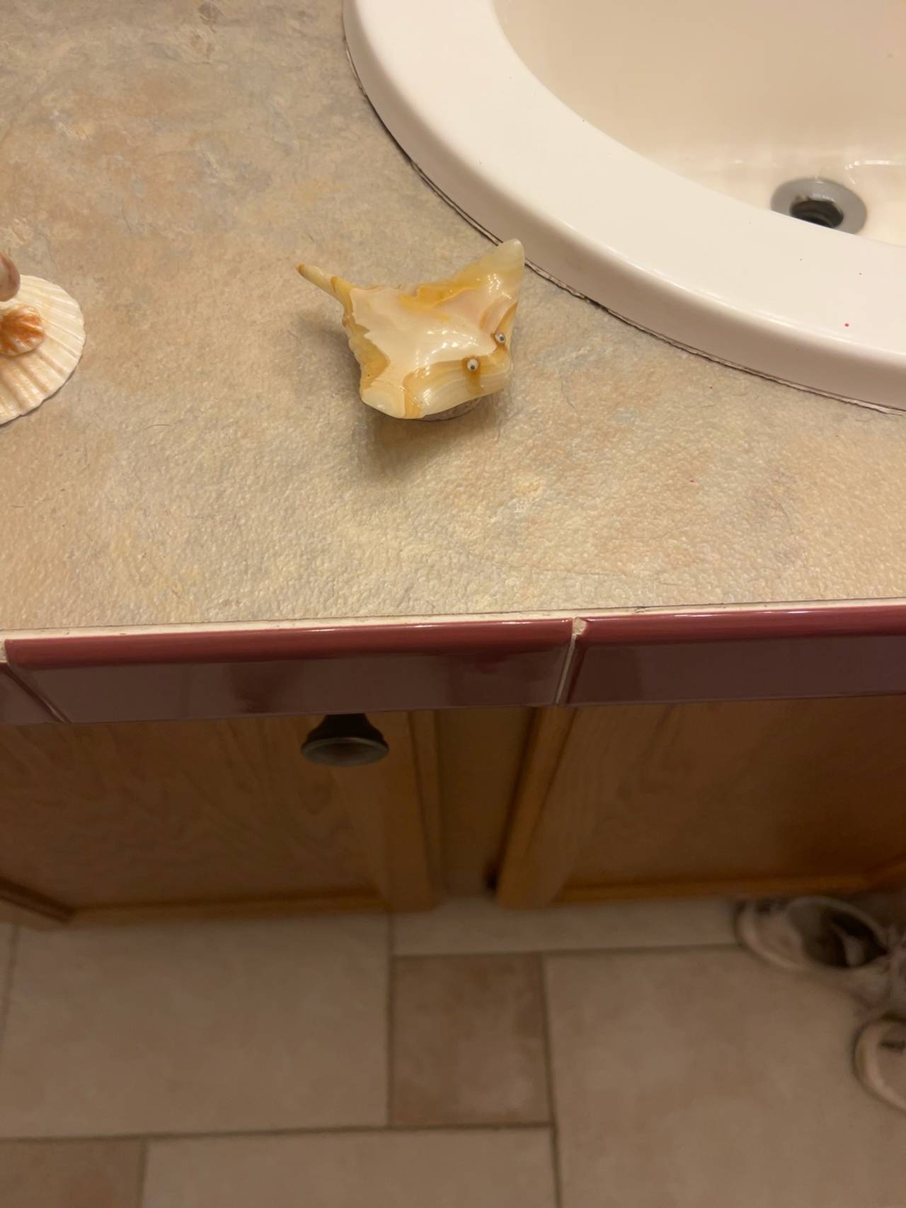 Marble Stingray Figurine