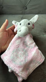 Carter's Child of Mine Pink Elephant Leopard Print Security Blanket Lovey - Image 2