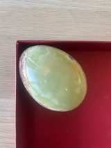 Polished green onyx stone egg – decorative - Image 1